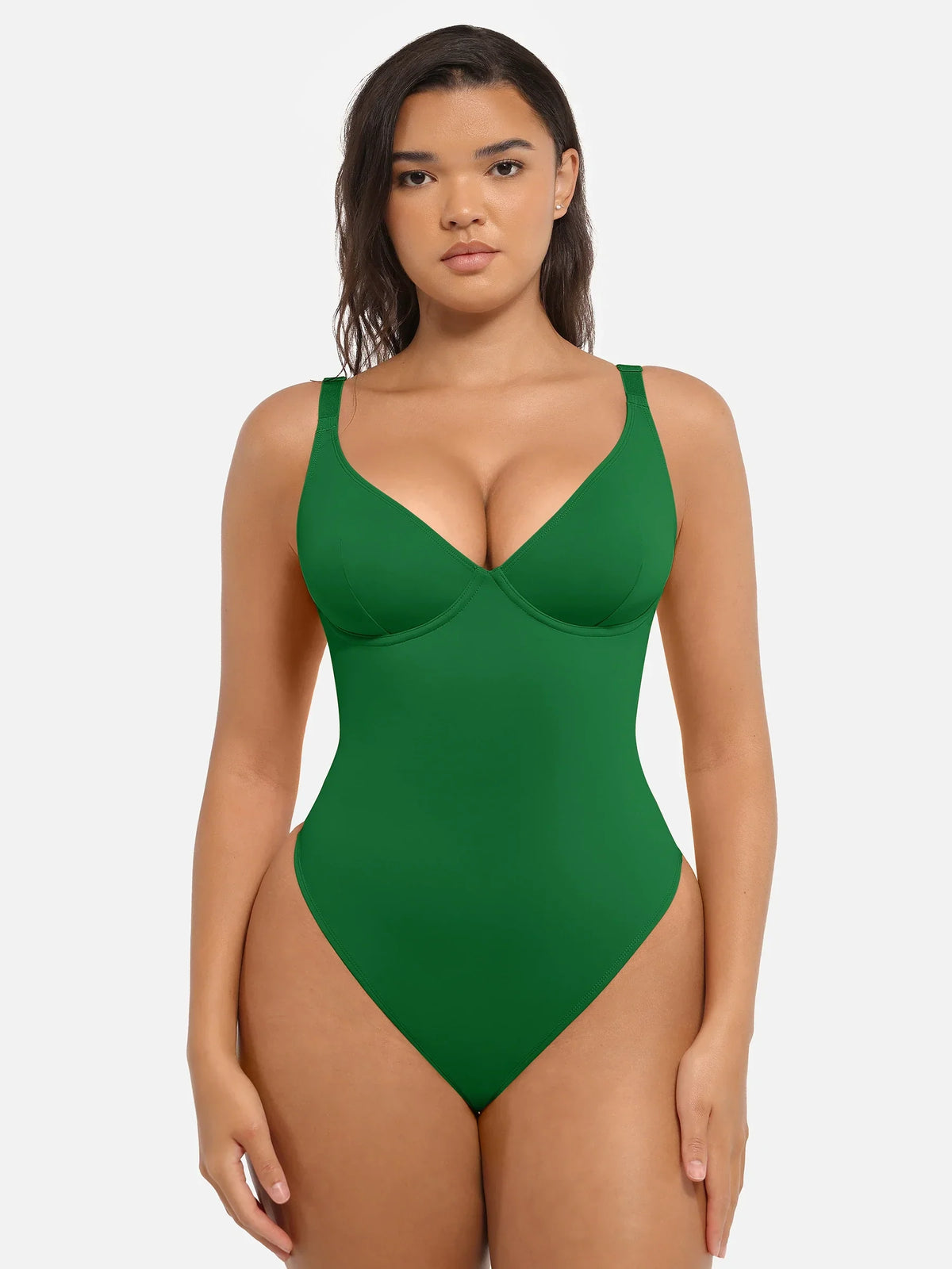 V-Neck Tummy Control Sculpt Bodysuit