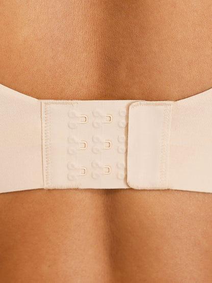 Adjustable-Strap Underwire Plunge Bra