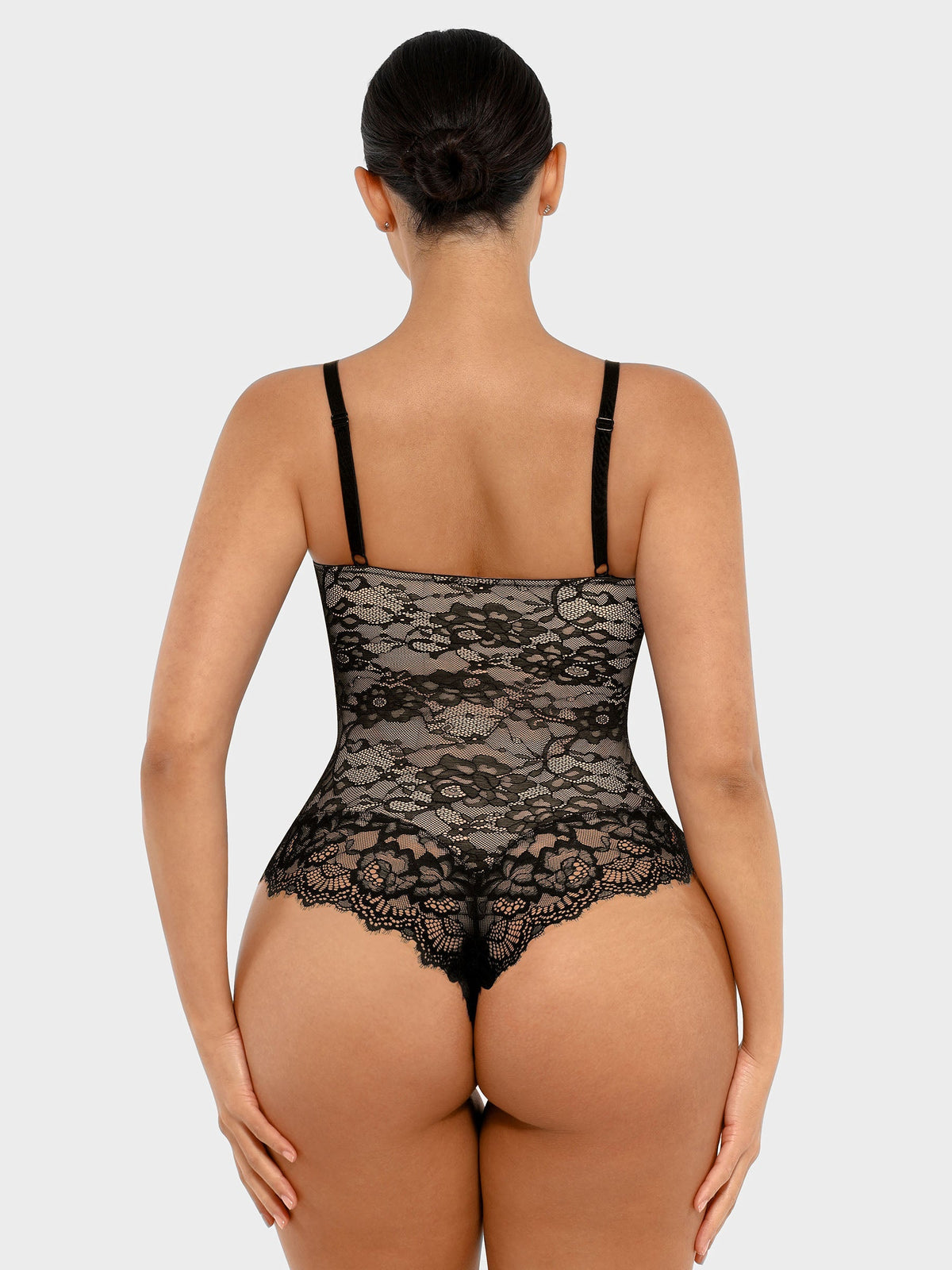 Lace V-Neck Stretch Bodysuit