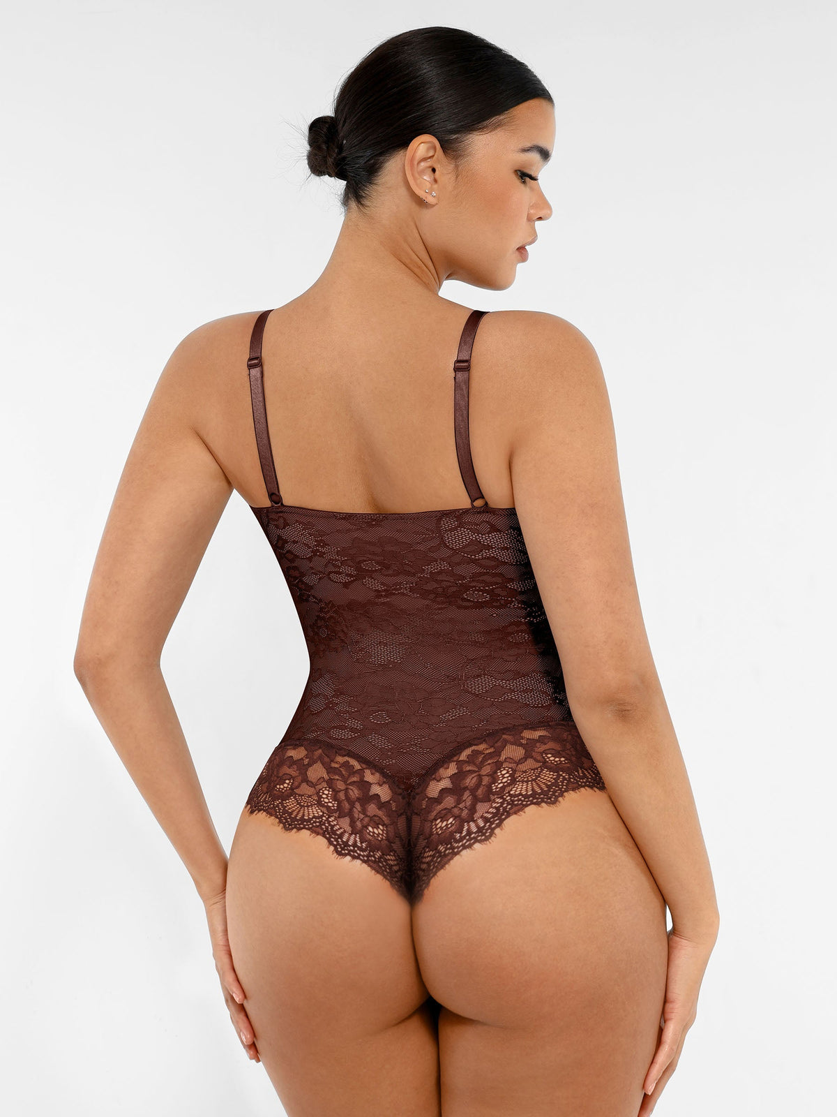 Lace V-Neck Stretch Bodysuit [BOGO]