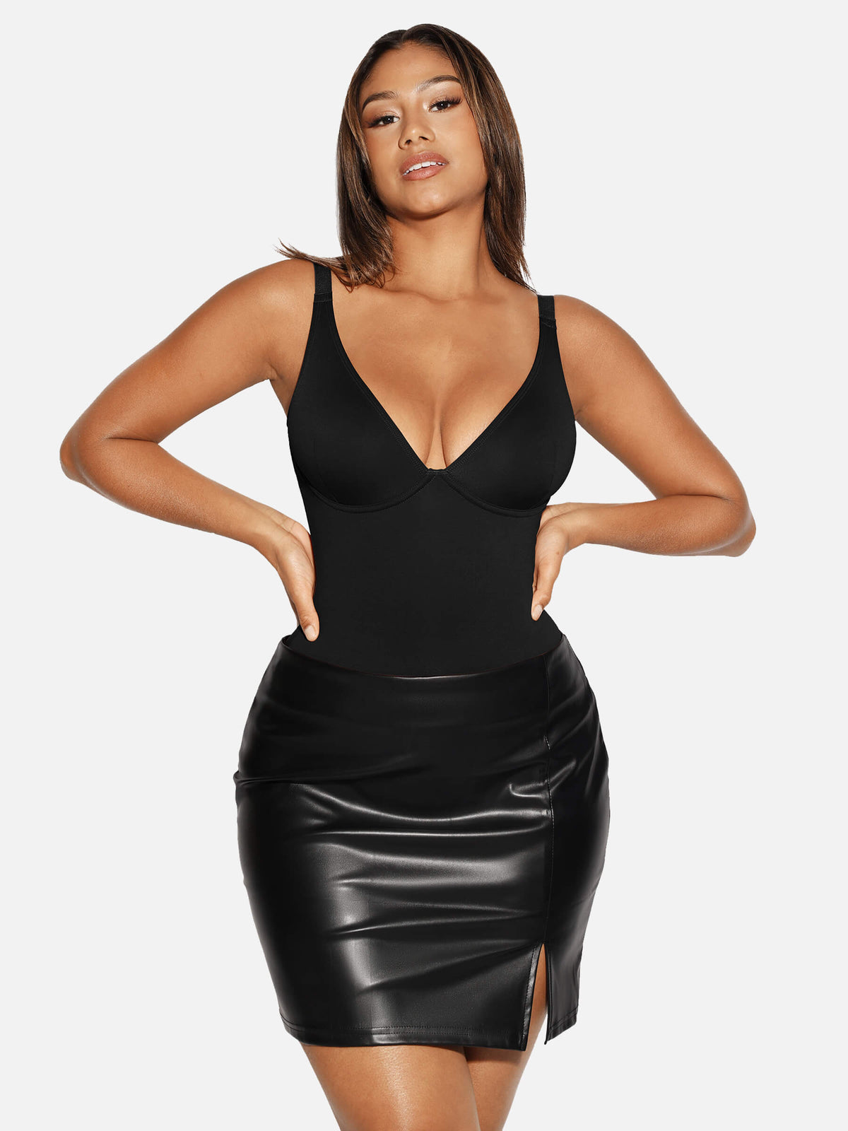 V-Plunge Tummy Control Stretch Bodysuit