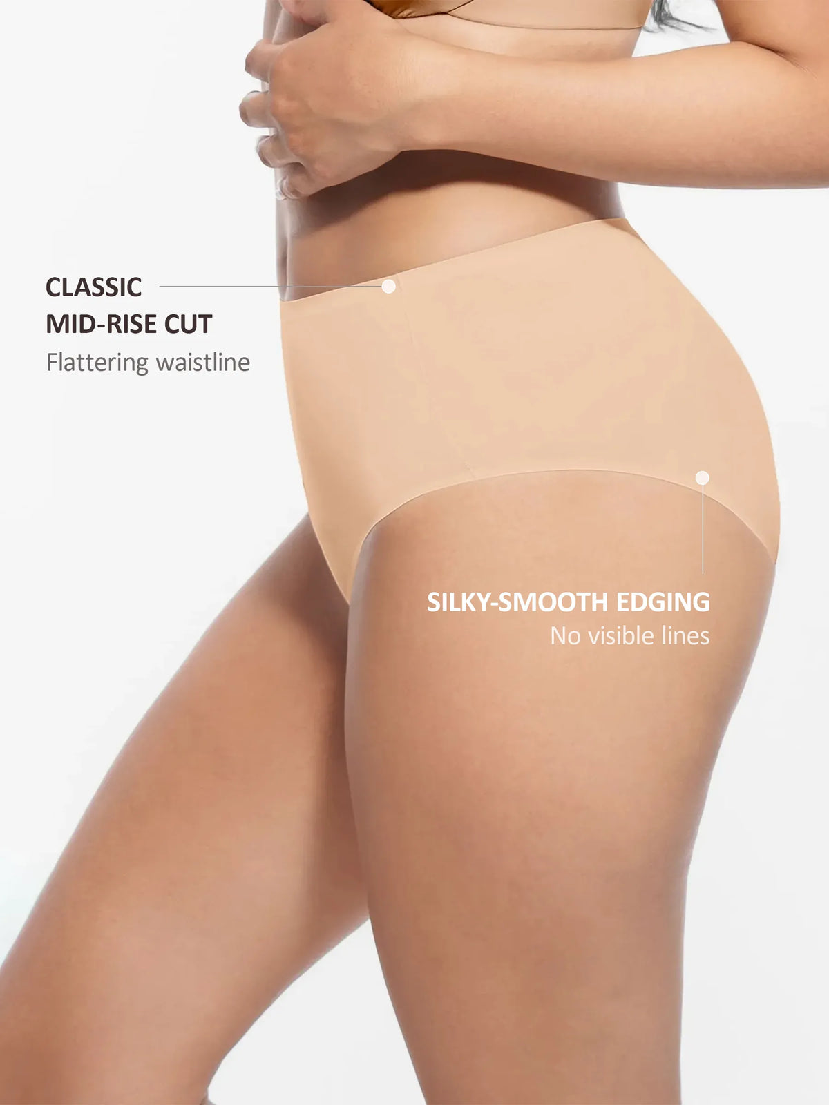 Cloud-Soft Mid-Waist Brief Panties