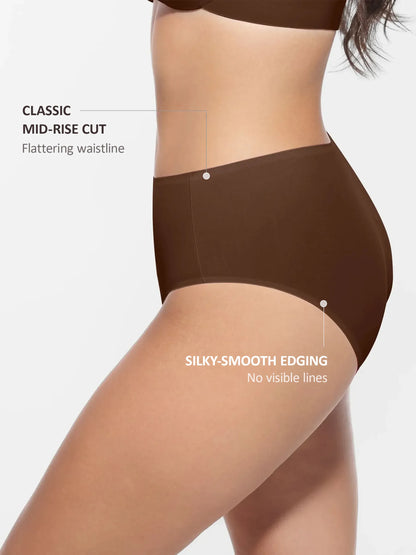 Cloud-Soft Mid-Waist Brief Panties