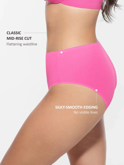 Cloud-Soft Mid-Waist Brief Panties
