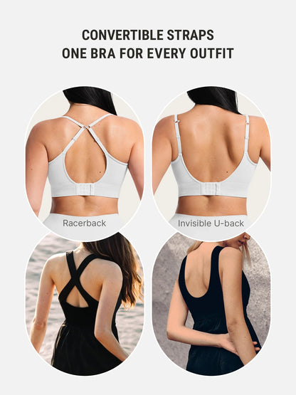 Adjustable Seamless Wireless Ribbed Bra