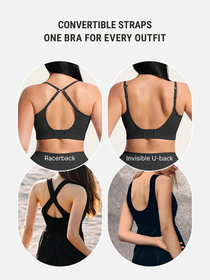 Adjustable Seamless Wireless Ribbed Bra