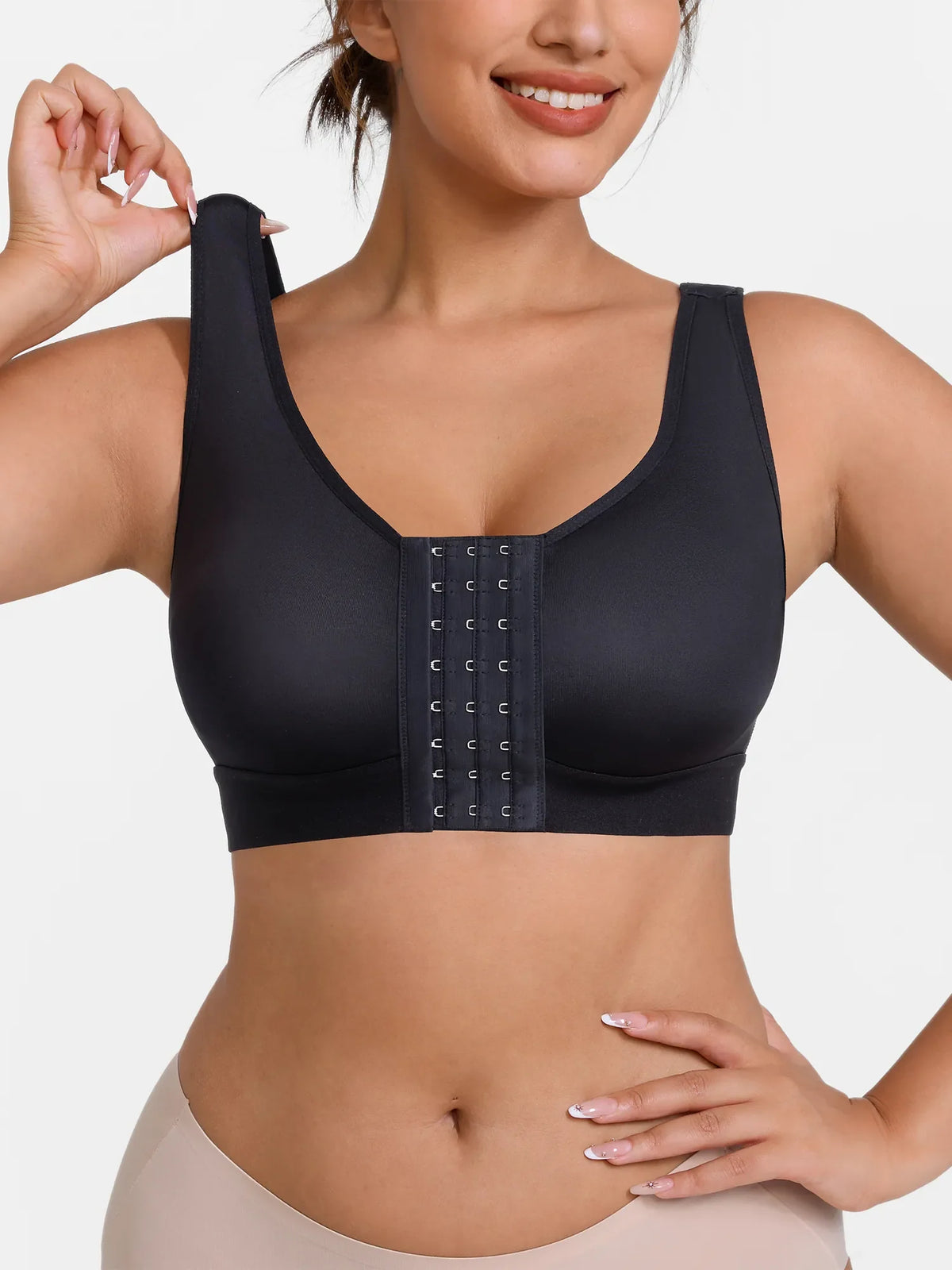 Supportive Front-Closure Breathable Bra