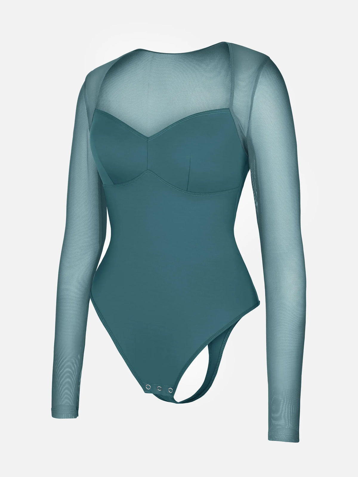Mesh Panel V-Neck Bodysuit [BOGO]