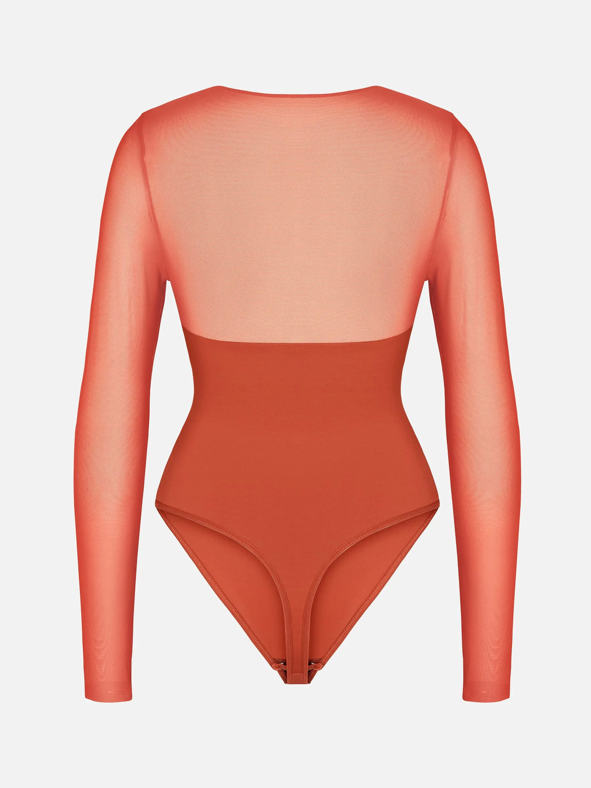 Mesh Panel V-Neck Bodysuit [BOGO]