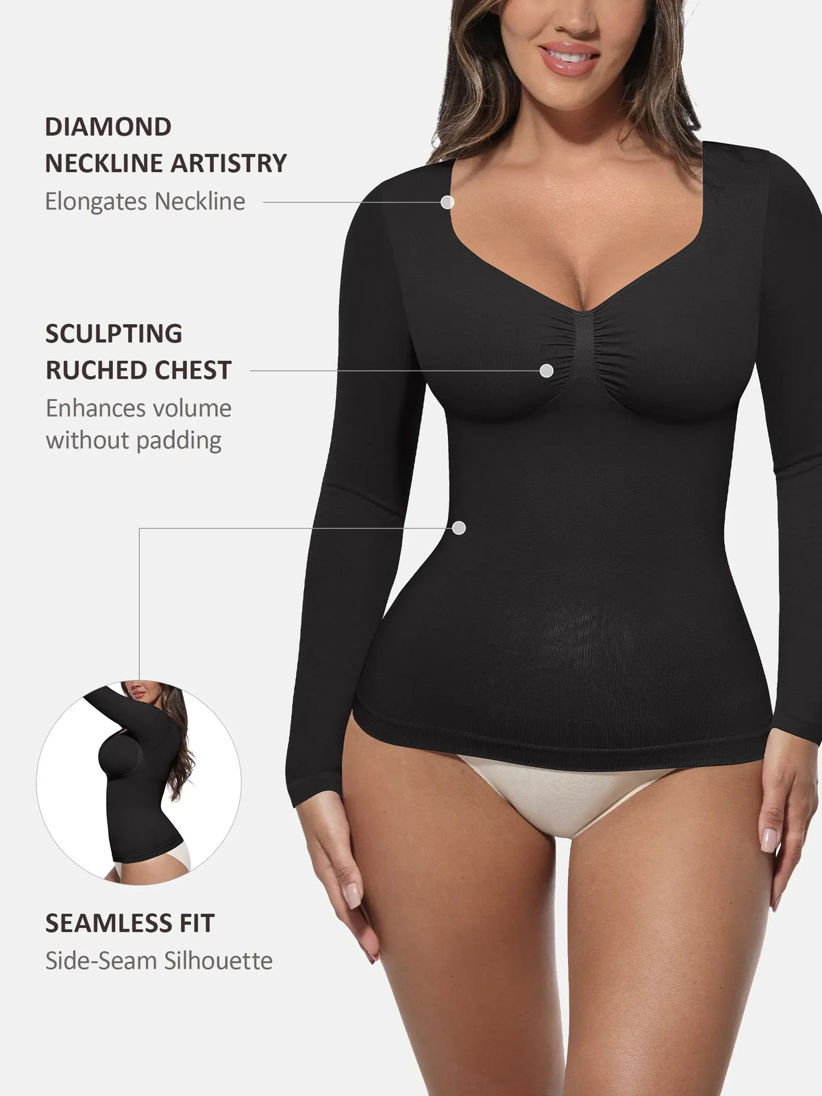Seamless Long-Sleeve Everyday Shaper Top [BOGO]