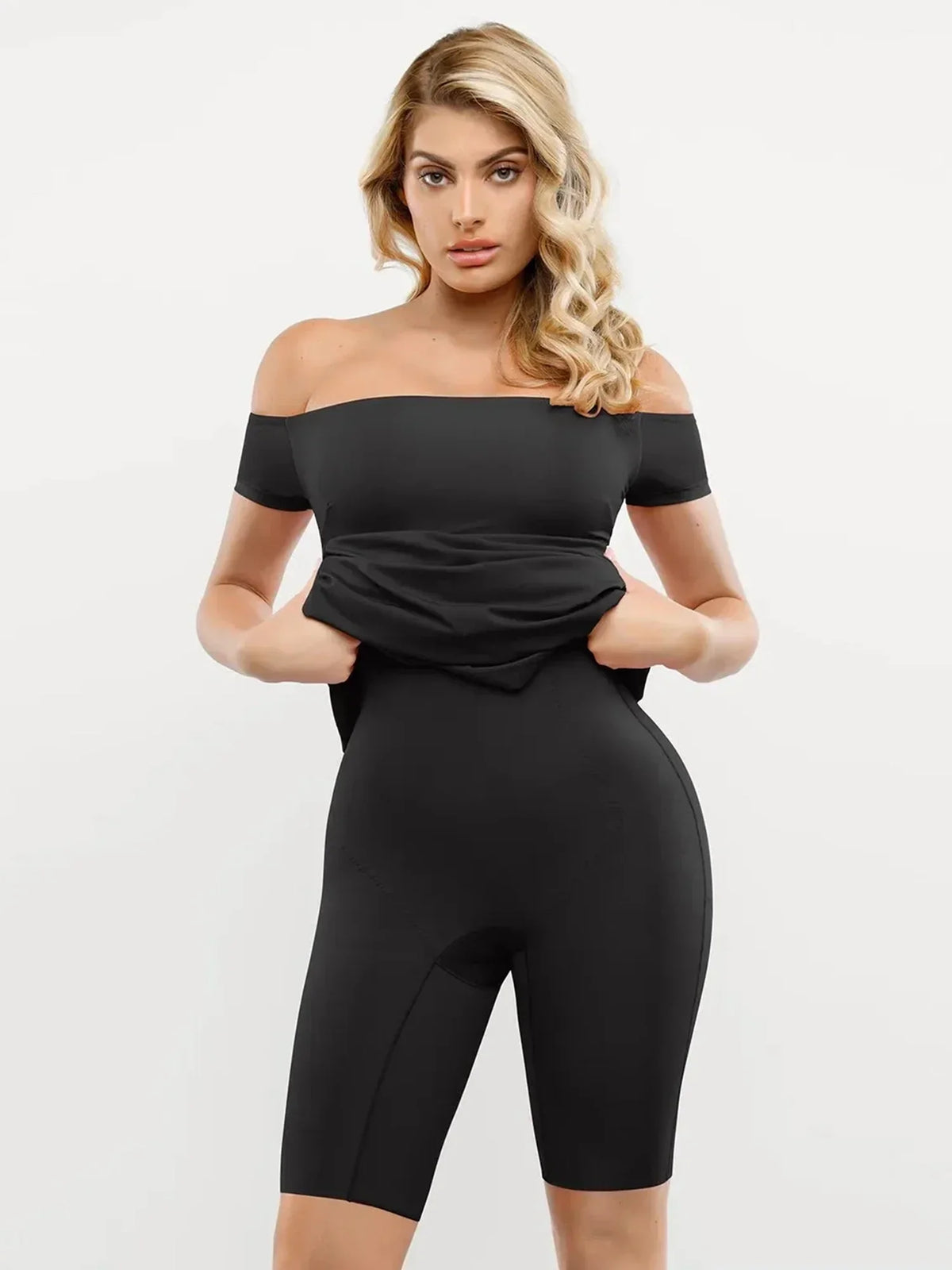 Shapewear Off-Shoulder Tummy Control Smoothing Maxi Dress