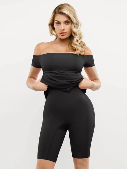 Shapewear Off-Shoulder Tummy Control Smoothing Maxi Dress