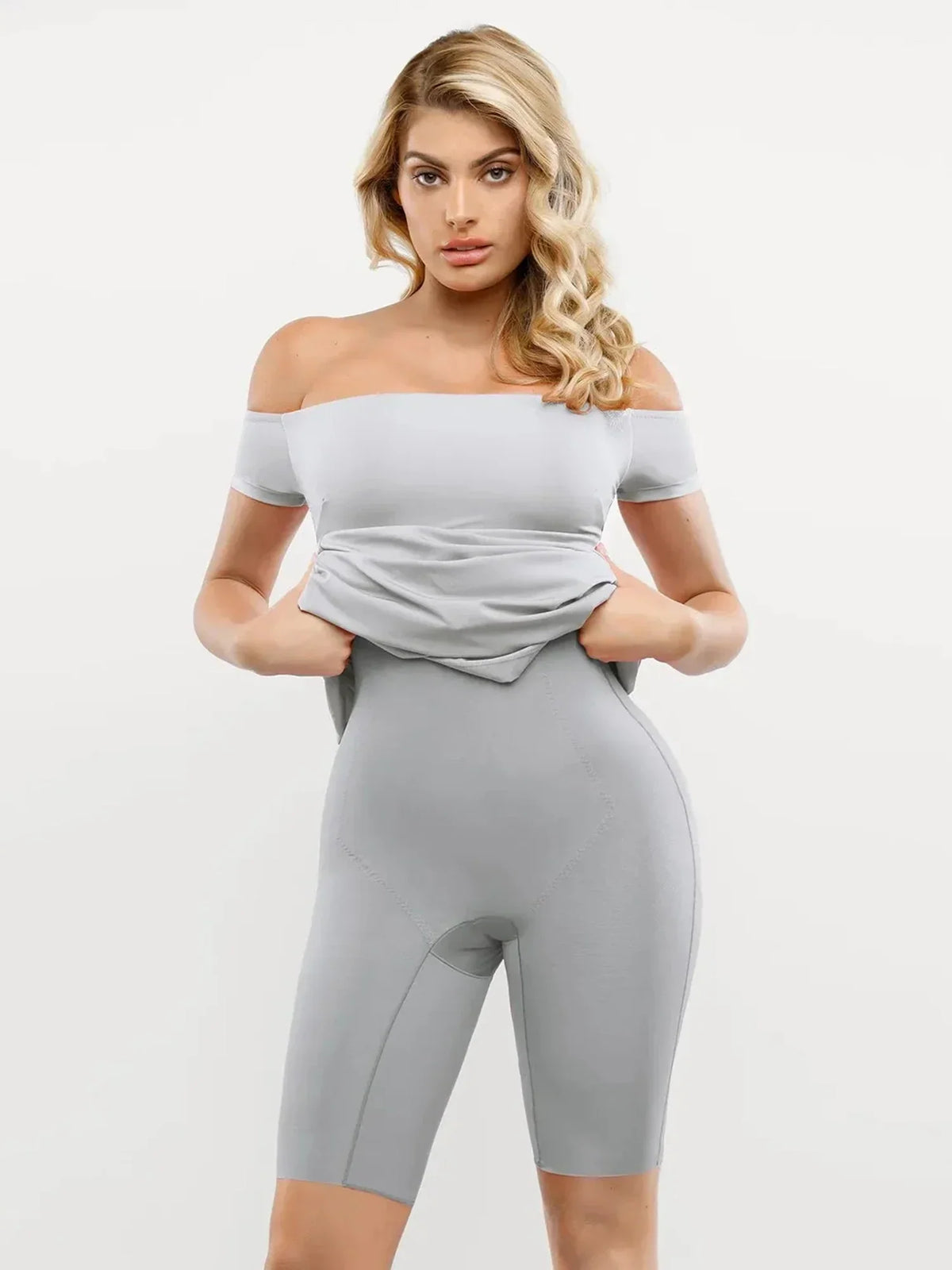 Shapewear Off-Shoulder Tummy Control Smoothing Maxi Dress