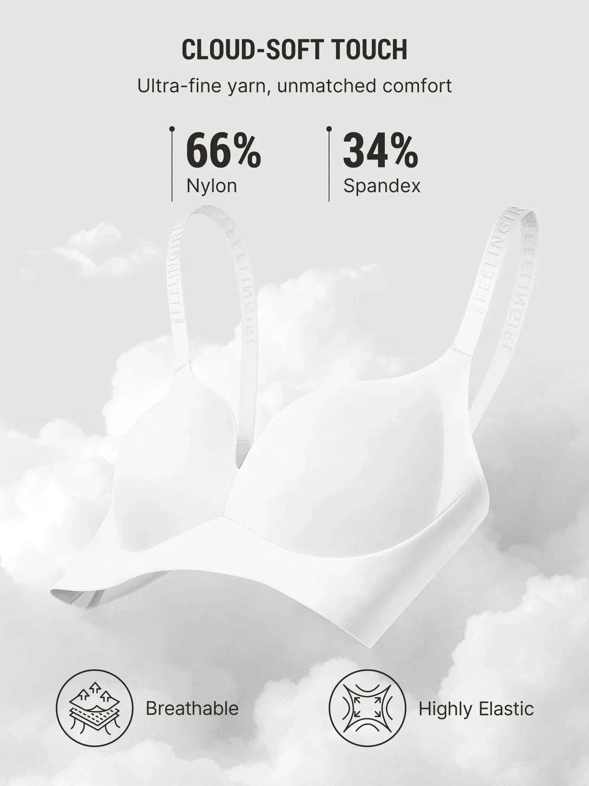 Push Up Soft Wireless Everyday Bra